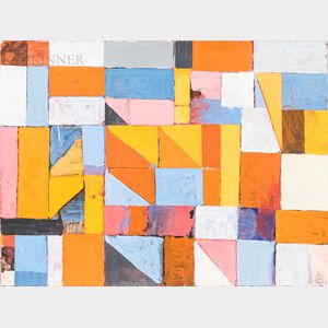 Irving B. Haynes (American, 1927-2005) Two Abstract Geometric Works on Paper.