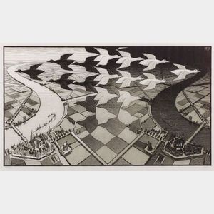 Maurits Cornelius Escher (Dutch, 1898-1972) Day and Night