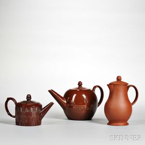 Three Staffordshire Refined Earthenware Items