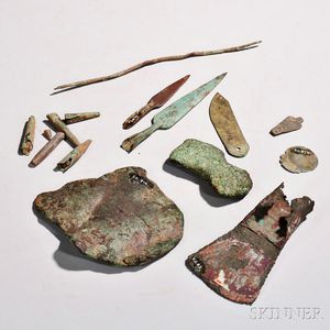 Group of Prehistoric Copper Culture Items
