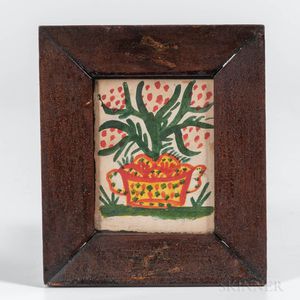 American School, 19th Century Flowering Plant in a Spotted Pot