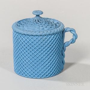 Wedgwood Solid Blue Jasper Custard Cup and Cover