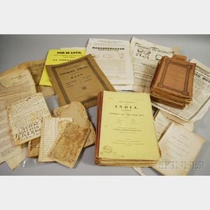 Group of Mostly 19th Century Printed Paper Broadsides, Trade Fairs, and Periodicals