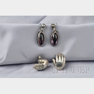 Two Mexican Silver Jewelry Items, Antonio Pineda