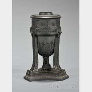 Wedgwood Black Basalt Tripod Vase