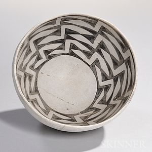 Anasazi Black-on-white Pottery Bowl