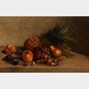 Arnoud Wydeveld (American, 1823-1888) Still Life with Pineapple and Other Fruit