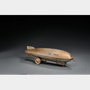 Painted Tin Graf Zeppelin Pull-toy. 