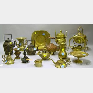 Approximately Sixteen Pieces of Asian and Continental Metalware