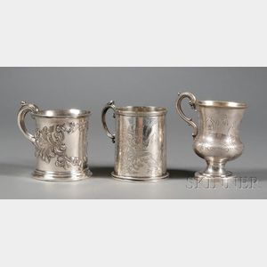 Three Victorian Silver Mugs