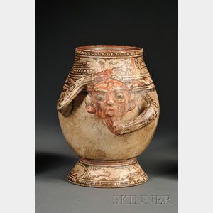 Central American Polychrome Pottery Urn