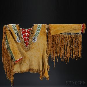 Rare Plains Pony, Seed Bead, and Quilled Hide Shirt