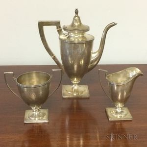 Sterling Silver Three-piece Coffee Set