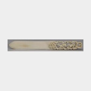 Continental Carved Ivory Paper Knife