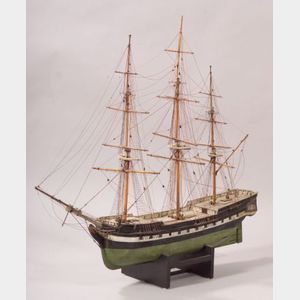 Painted Wooden Model of the Ship Grand Turk