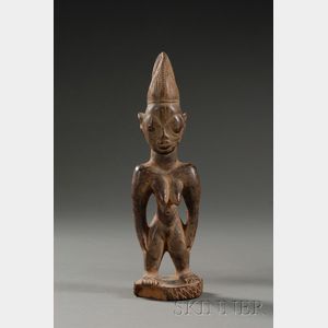 African Carved Wood Ibeji Doll