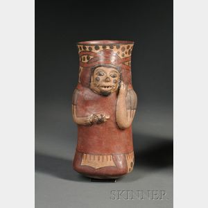 Pre-Columbian Polychrome Pottery Beaker