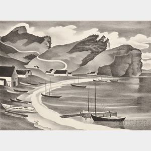 Vera Andrus (American, 1896-1979) Two Quebec Shore Views: Les Trois Soeurs