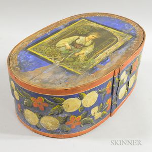Scandinavian Paint-decorated Bride's Box, Bowl, and Paddle