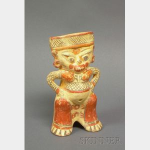 Pre-Columbian Painted Pottery Figure