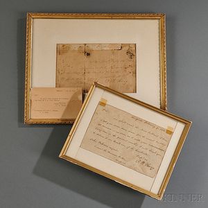 Two Framed Oliver Hazard Perry Documents