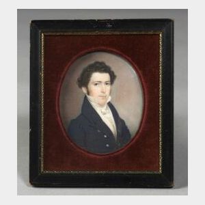Attributed to Charles Fraser (Charleston, South Carolina, 1782-1860) Portrait of George Norton Miller, (1805-1891).