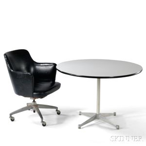 Charles and Ray Eames Table; and an Office Chair