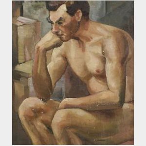 Gerrit A. Beneker (American, 1882-1934) Male Nude