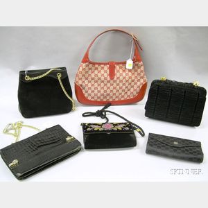Four Gucci Handbags and Two Purses