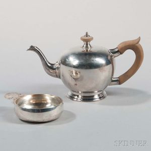 Ensko .950 Silver Teapot and Porringer