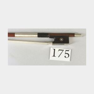 French Silver Mounted Violin Bow, Andre Vigneron, c. 1910