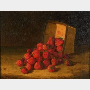 Bryant Chapin (American, 1859-1927) Basket of Strawberries