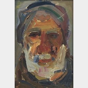 Moshe Rosenthalis (Lithuanian/ Israeli, 1922-2008) Head of a Bearded Man.