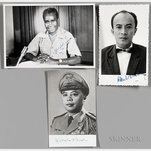 International Leaders, Three Signed Photographs.