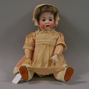 Open-mouthed Koenig & Wernicke German Bisque Head Child Doll