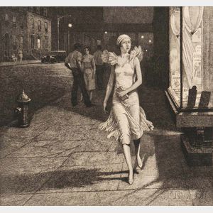Martin Lewis (American, 1881-1962) Night in New York