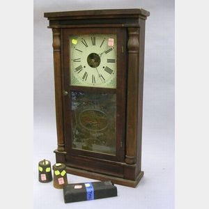 Seth Thomas Half Column Mahogany Veneered Shelf Clock