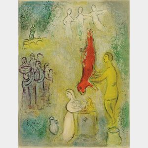Marc Chagall (French/Russian, 1887-1985) Sacrifice aux Nymphs