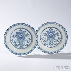 Pair of Tin-glazed Delft Chargers