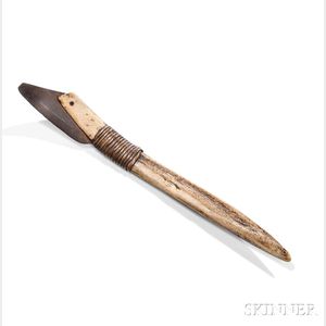 Eskimo Bone-handled Scraper or Crooked Knife