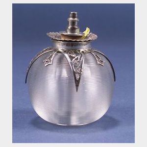 Victorian Silver and Colorless Glass Spirit Lamp