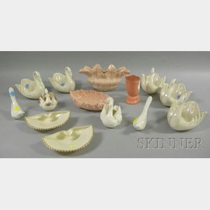 Fourteen Lenox Porcelain and Miscellaneous Table Items