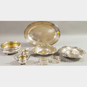 Eight Sterling Silver Tableware Articles