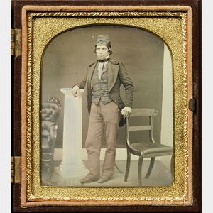 Sixth Plate Daguerreotype Portrait of a Standing Mason