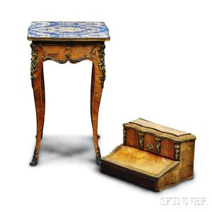 Louis XV-style Bronze-mounted Table and Lap Desk