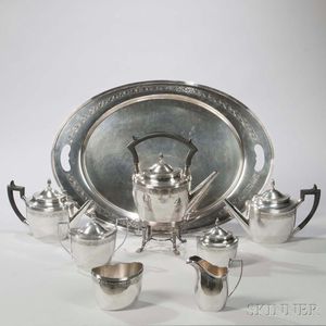Shreve, Crump & Low "Paul Revere" Pattern Sterling Tea and Coffee Service