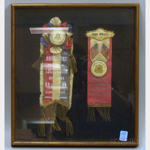 Two Framed United Brotherhood of Carpenters & Joiners of America No. 441, Cambridge, Massachusetts, Ribbons