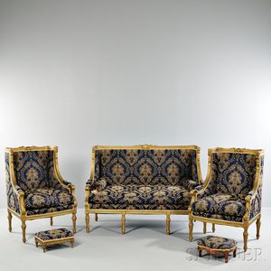 Louis XVI-style Giltwood Seating Suite