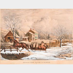 Nathaniel Currier American Farm Scenes Colored Lithograph