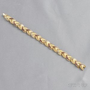 14kt Gold, Ruby, and Diamond Bracelet
